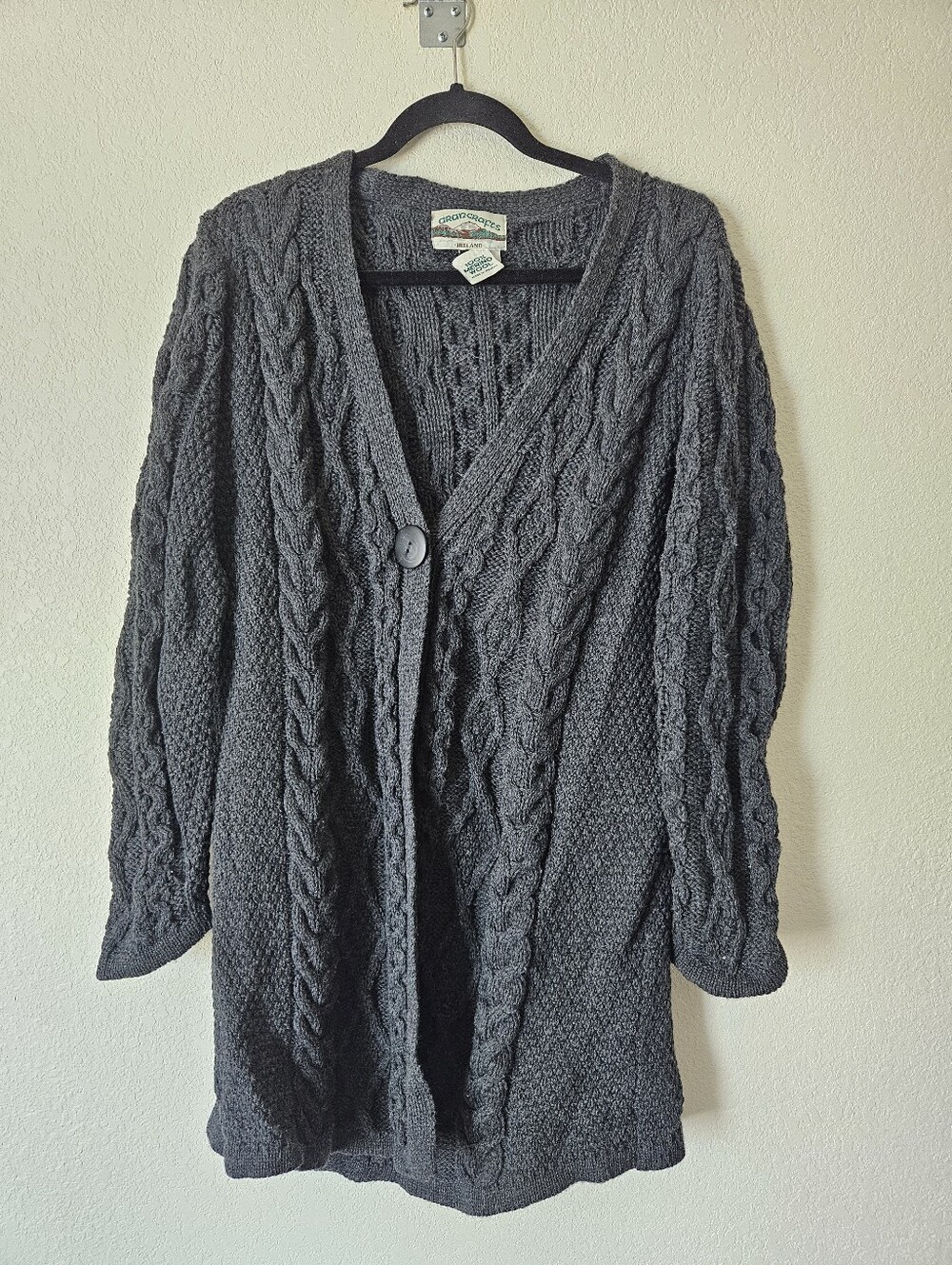 Aran Crafts Merino Wool Cardigan Size Large